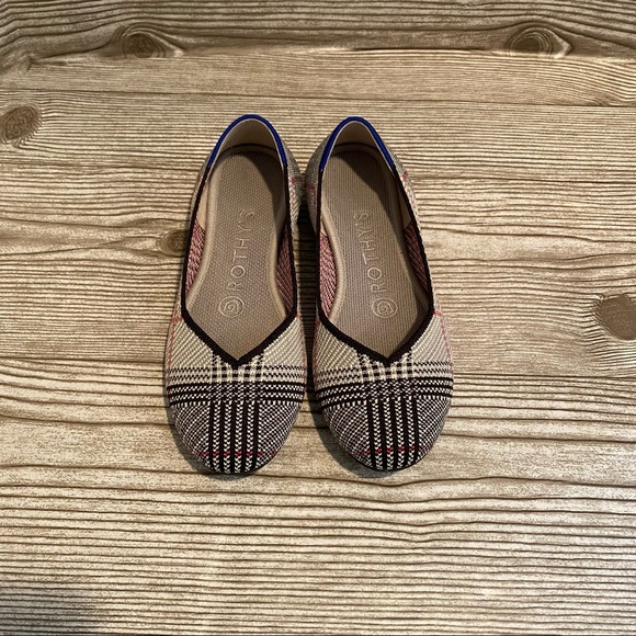 Rothy's Shoes - Rothy's The Flat Grey Glen Plaid Shoes Size 5.5